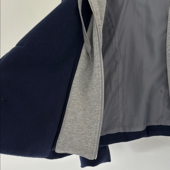 Anthropologie Blue and Gray Peacoat with Structured Shoulders - Picture 3 of 5